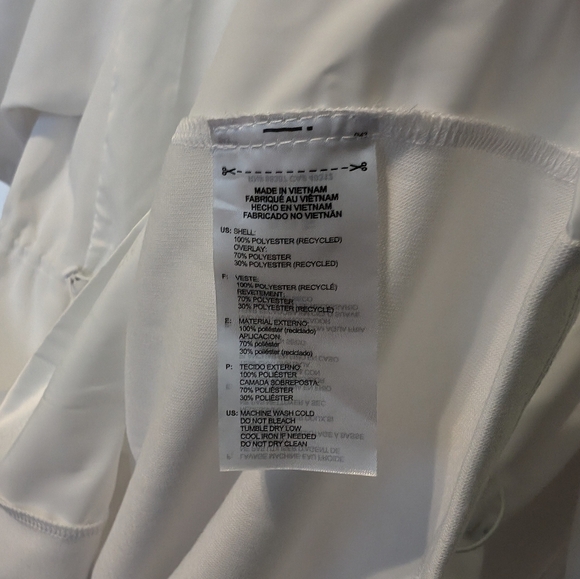 New Adidas Womens Dress White Short Sleeve Originals T Shirt Drawstring NWT - Picture 6 of 6